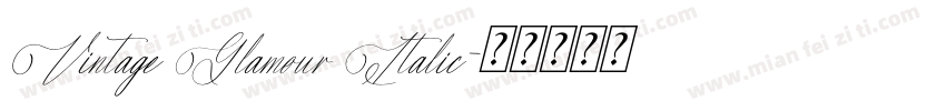 Vintage Glamour Italic字体转换